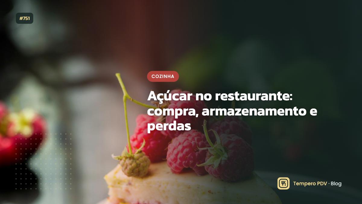 Açúcar na cozinha do restaurante