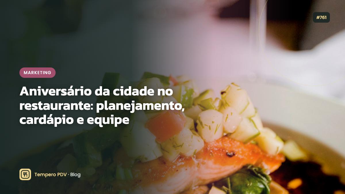Aniversário da cidade no restaurante