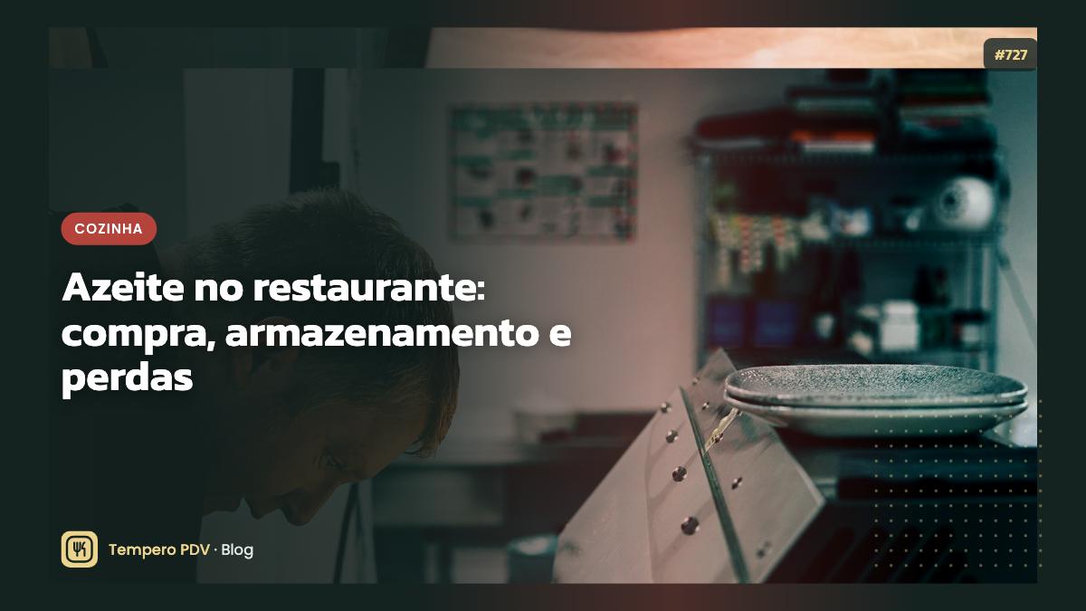 Azeite na cozinha do restaurante