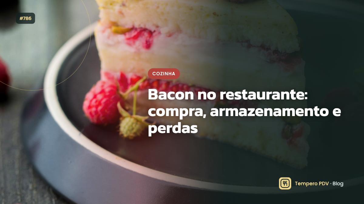 Bacon na cozinha do restaurante