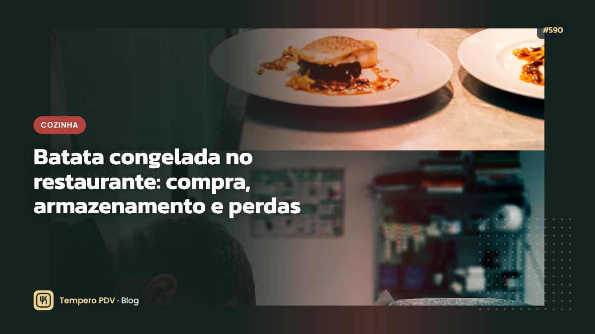 Batata congelada na cozinha do restaurante