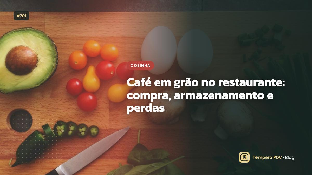 Café em grão na cozinha do restaurante