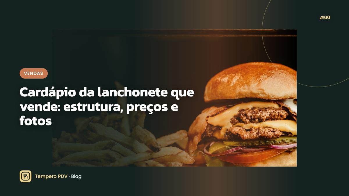 Cardápio da lanchonete que vende: estrutura, preços e fotos