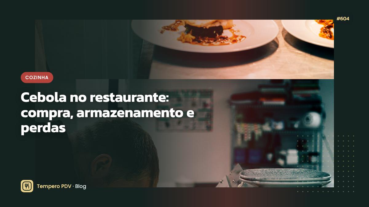 Cebola na cozinha do restaurante