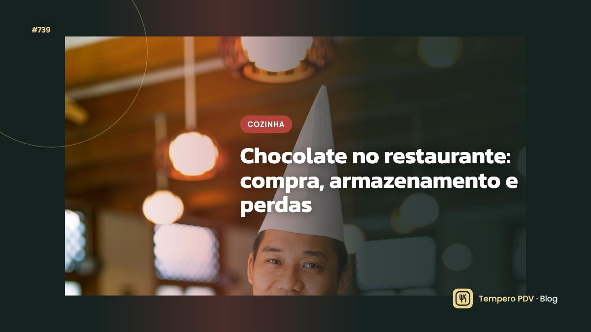 Chocolate na cozinha do restaurante