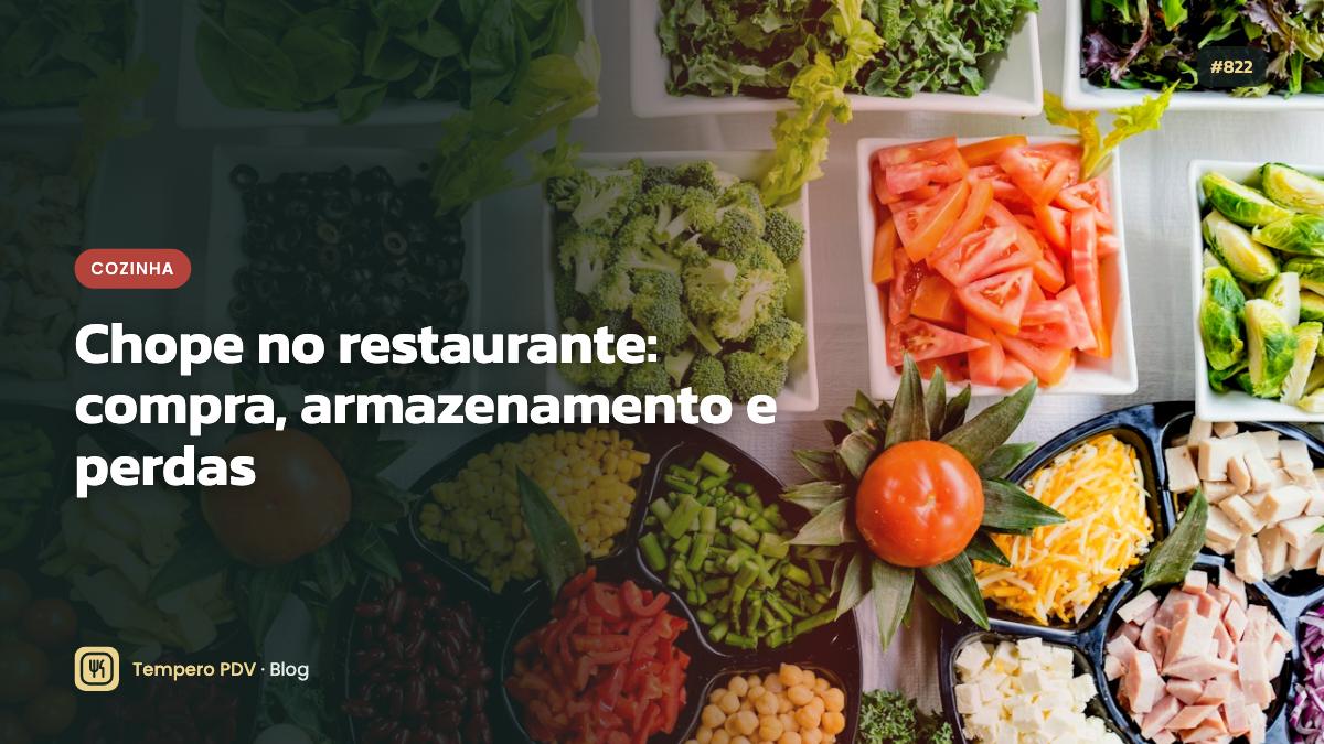 Chope na cozinha do restaurante