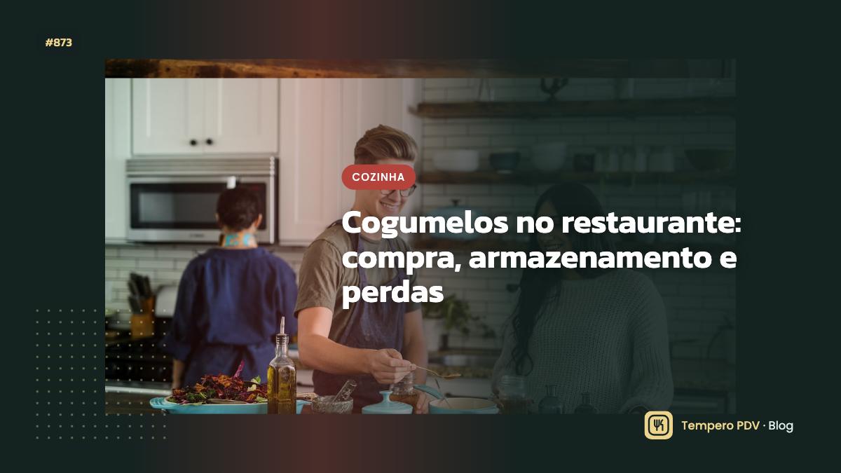 Cogumelos na cozinha do restaurante