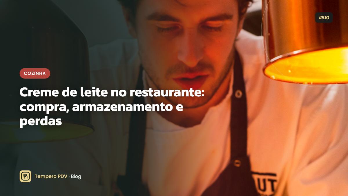 Creme de leite na cozinha do restaurante