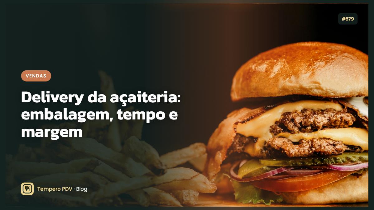 Delivery da açaiteria: embalagem, tempo e margem
