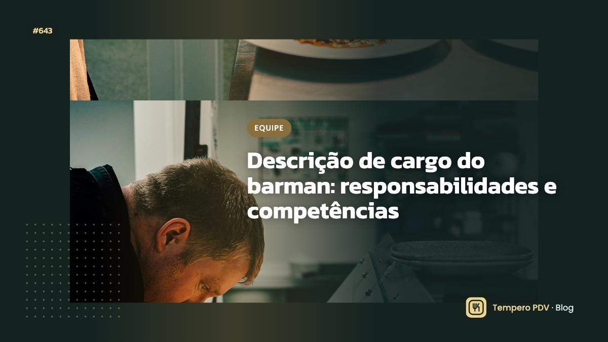 Barman no restaurante