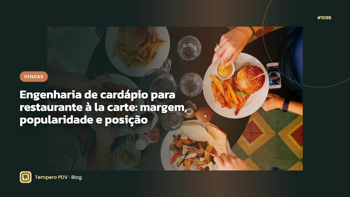 Engenharia de cardápio para restaurante à la carte: margem, popularidade e posição