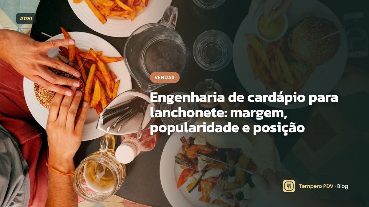 Engenharia de cardápio para lanchonete: margem, popularidade e posição