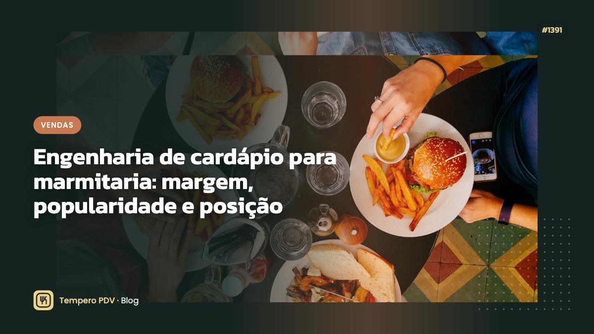 Engenharia de cardápio para marmitaria: margem, popularidade e posição