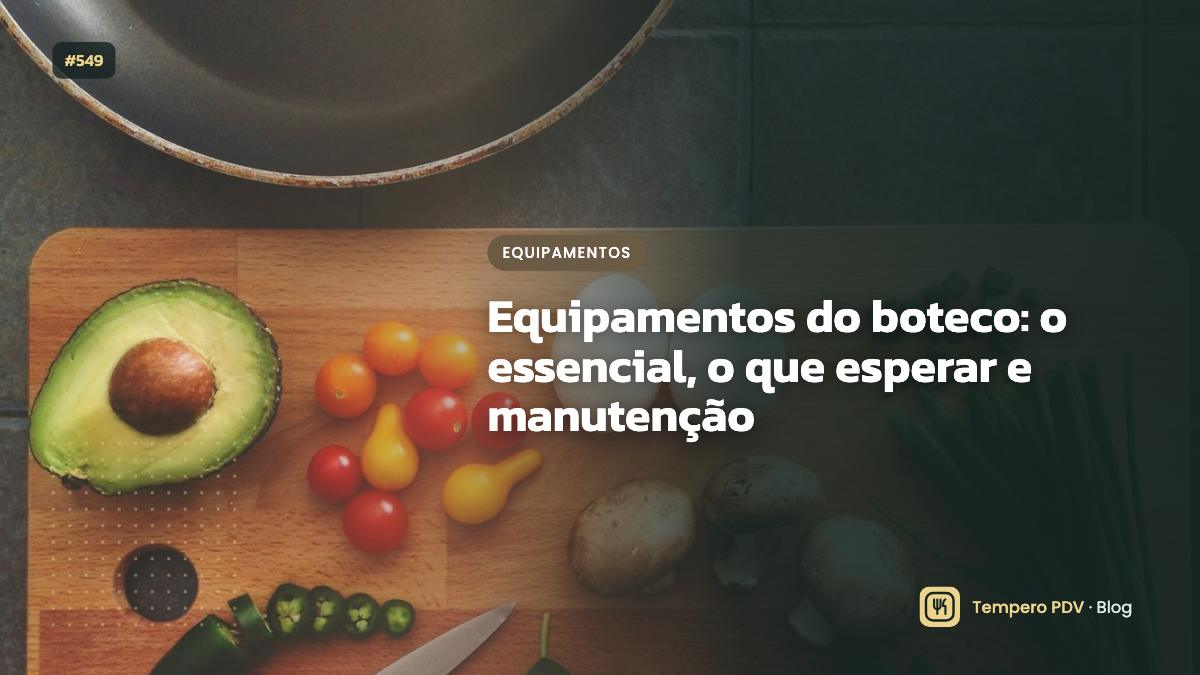 Equipamentos do boteco: o essencial, o que esperar e manutenção