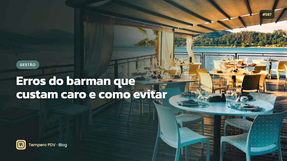 Barman no restaurante