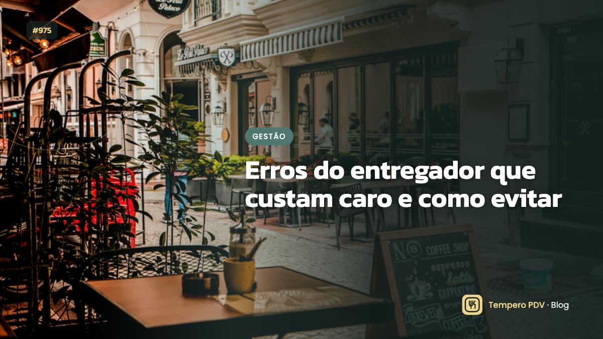 Entregador no restaurante