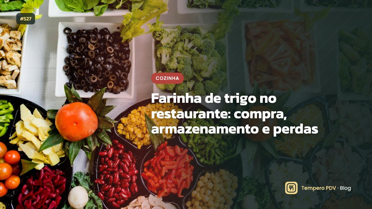 Farinha de trigo na cozinha do restaurante
