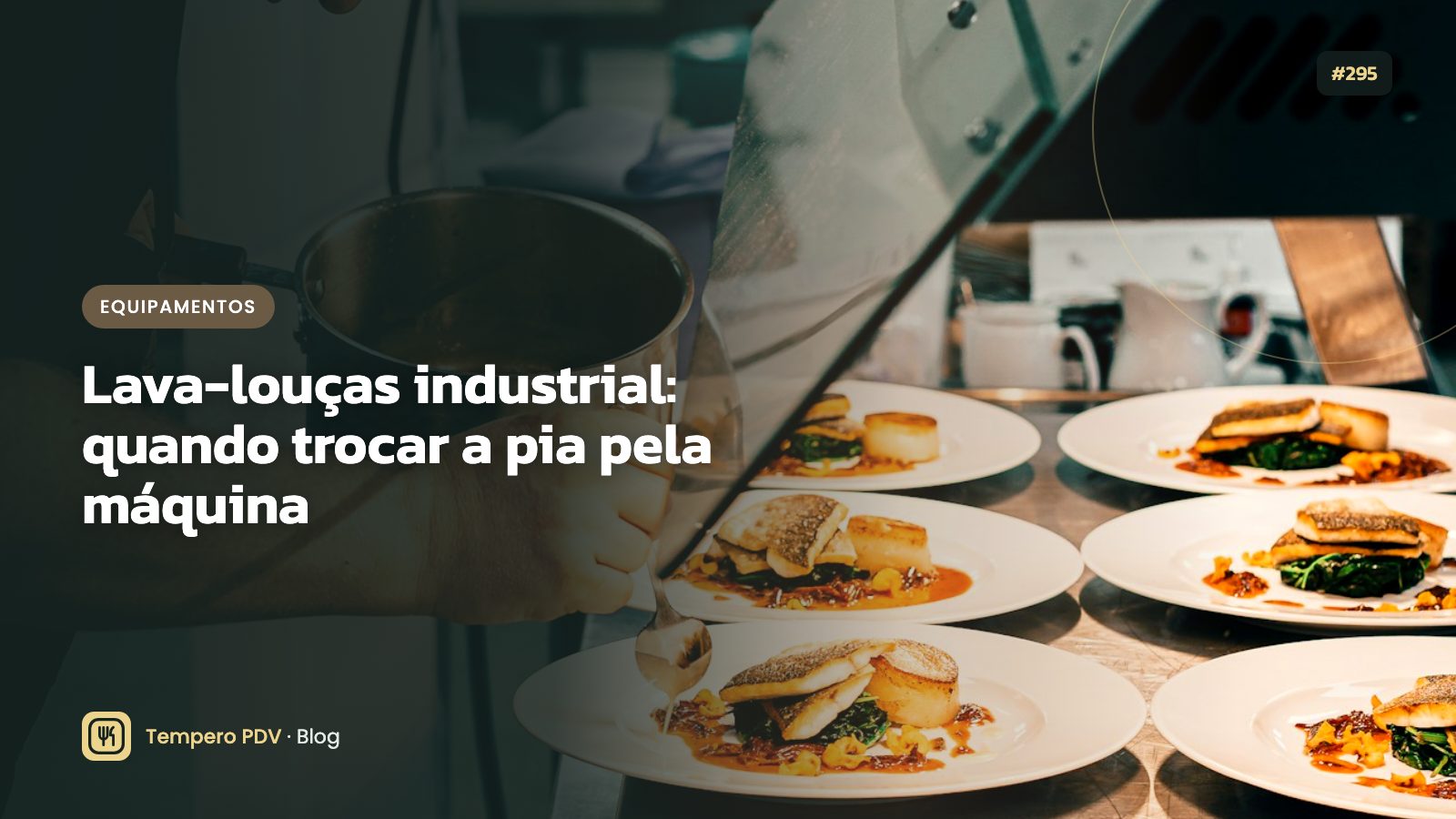 Lava-louças industrial com rack de pratos