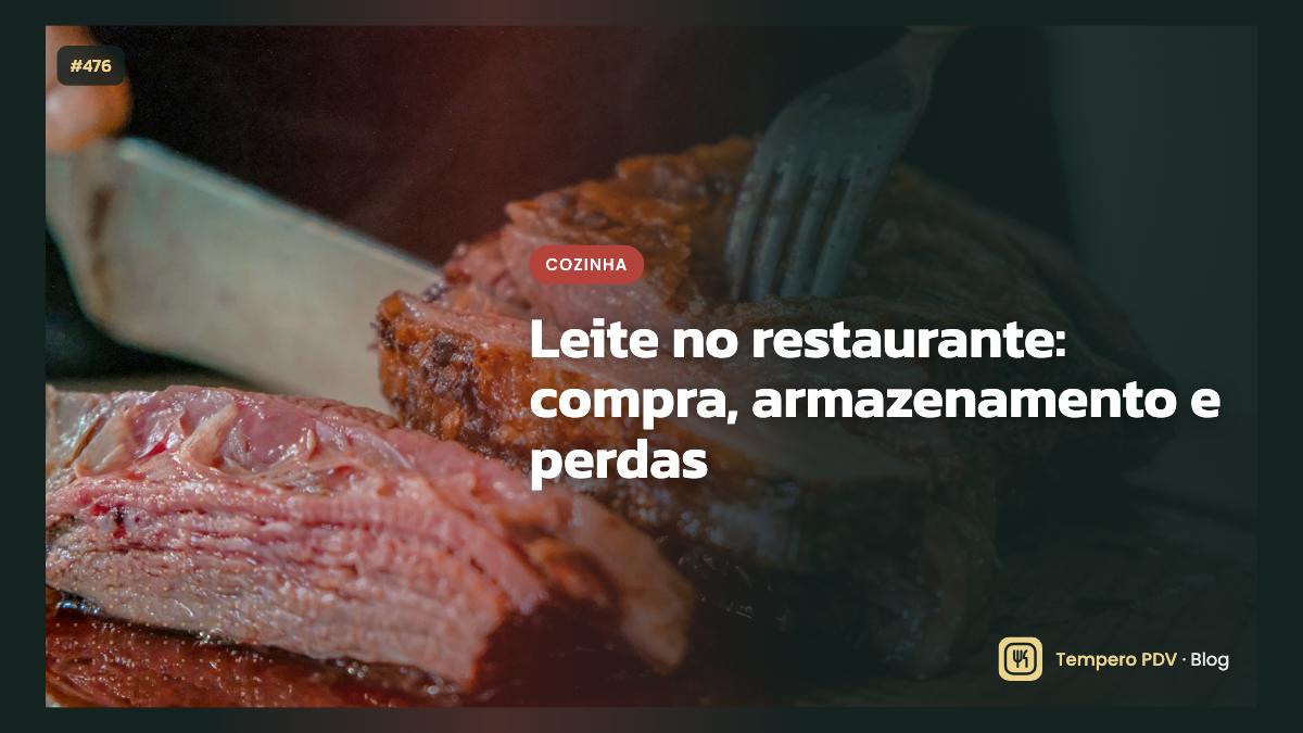 Leite na cozinha do restaurante
