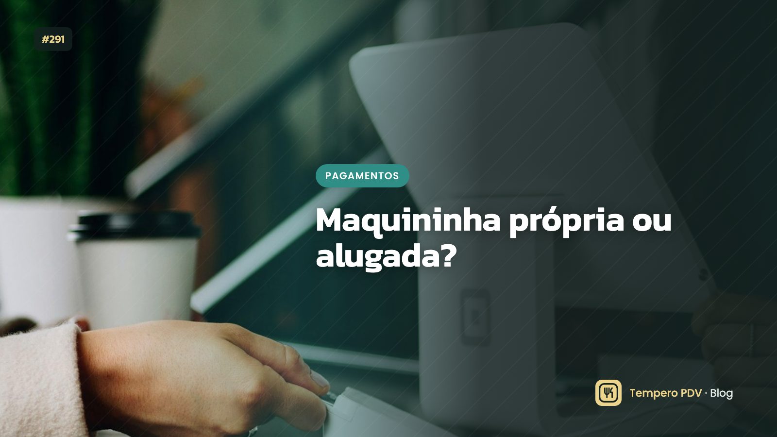 Maquininhas de cartão sobre o balcão