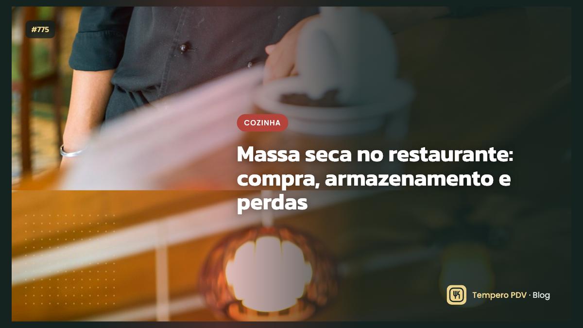 Massa seca na cozinha do restaurante
