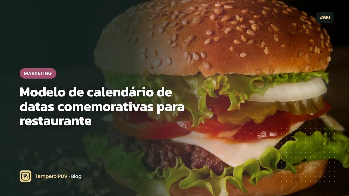 Modelo de calendário de datas comemorativas