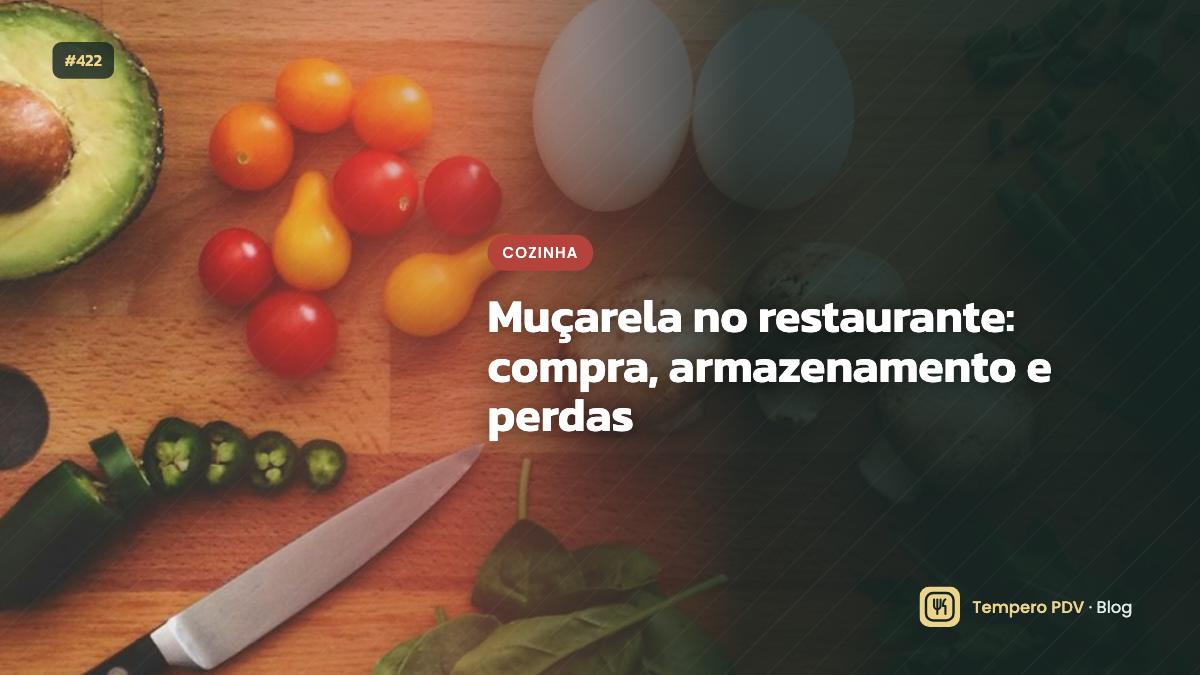 Muçarela na cozinha do restaurante