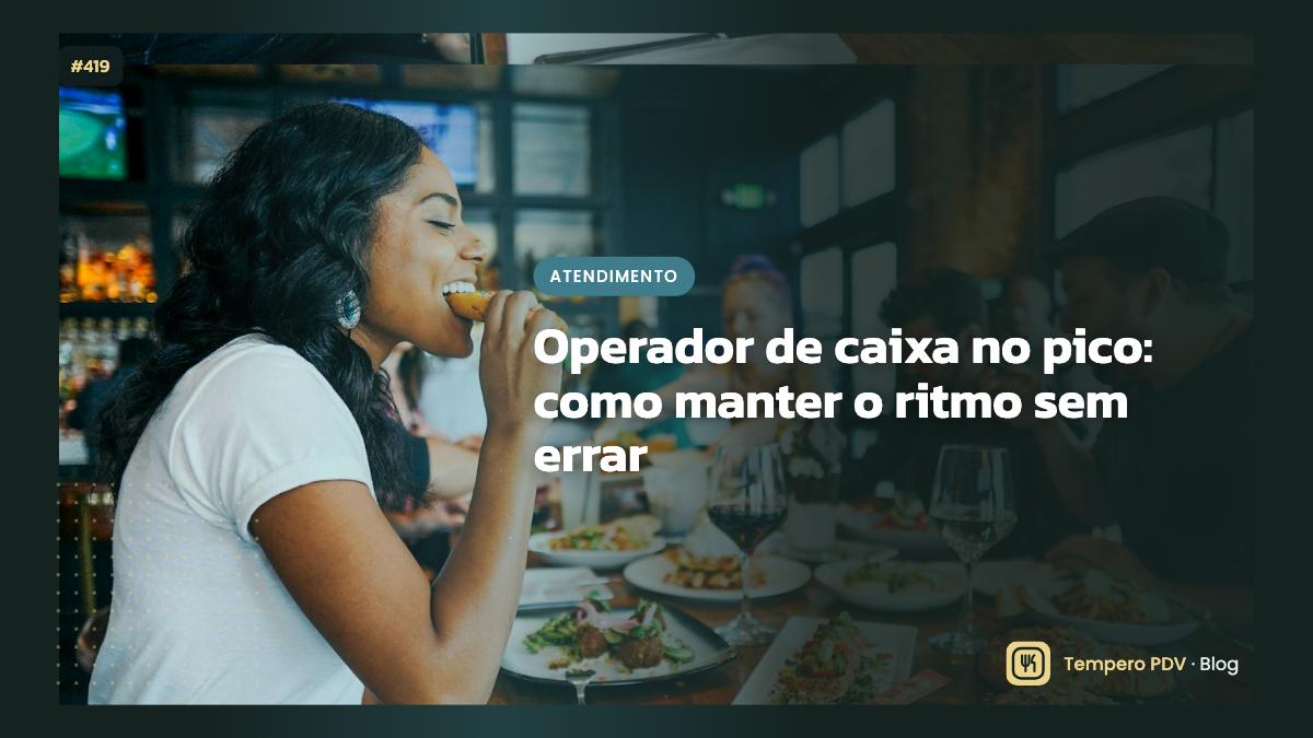 Operador de caixa no restaurante