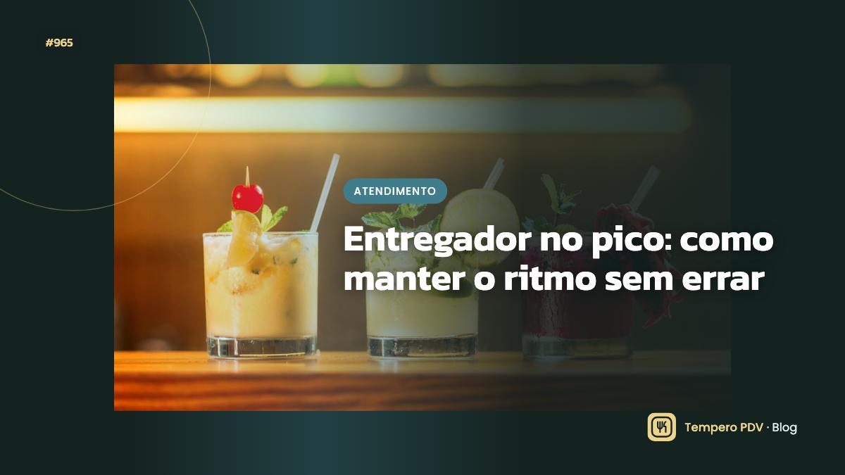 Entregador no restaurante