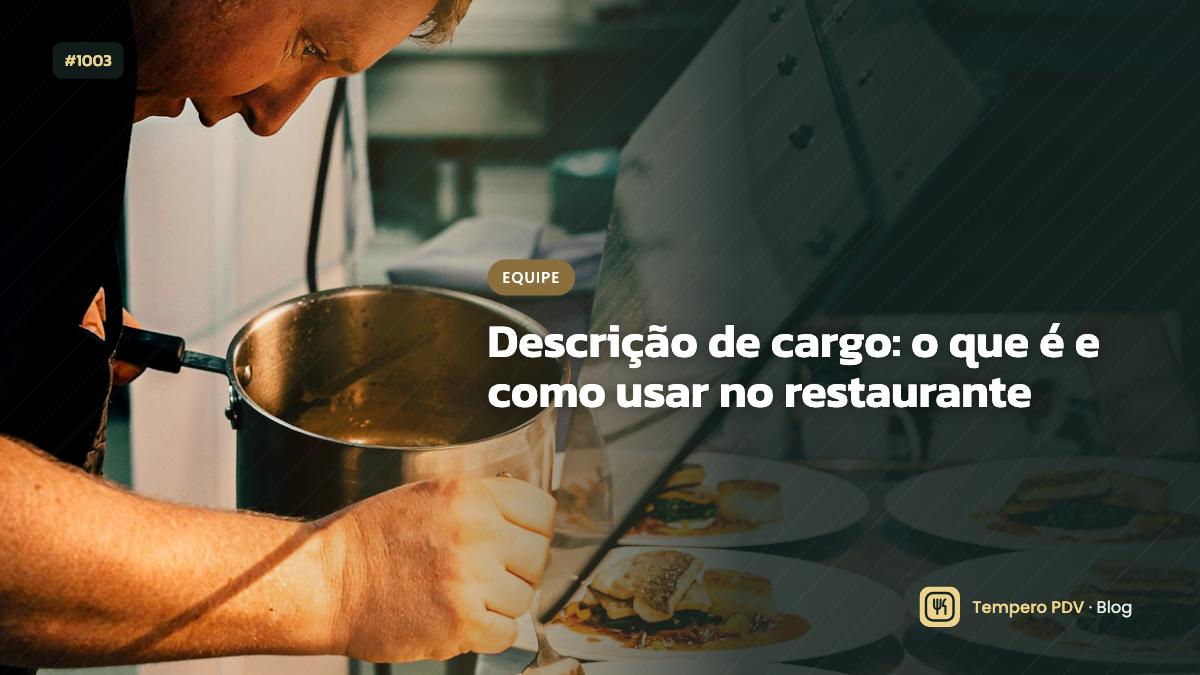 Glossário do restaurante: Descrição de cargo