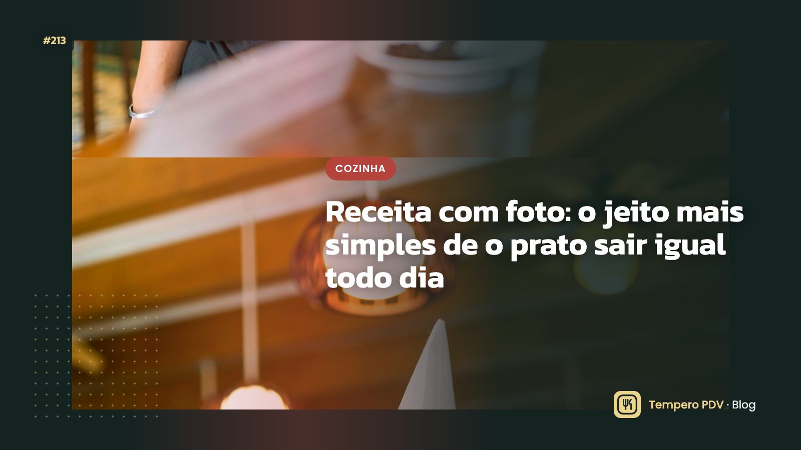 Prato montado fotografado na bancada da cozinha