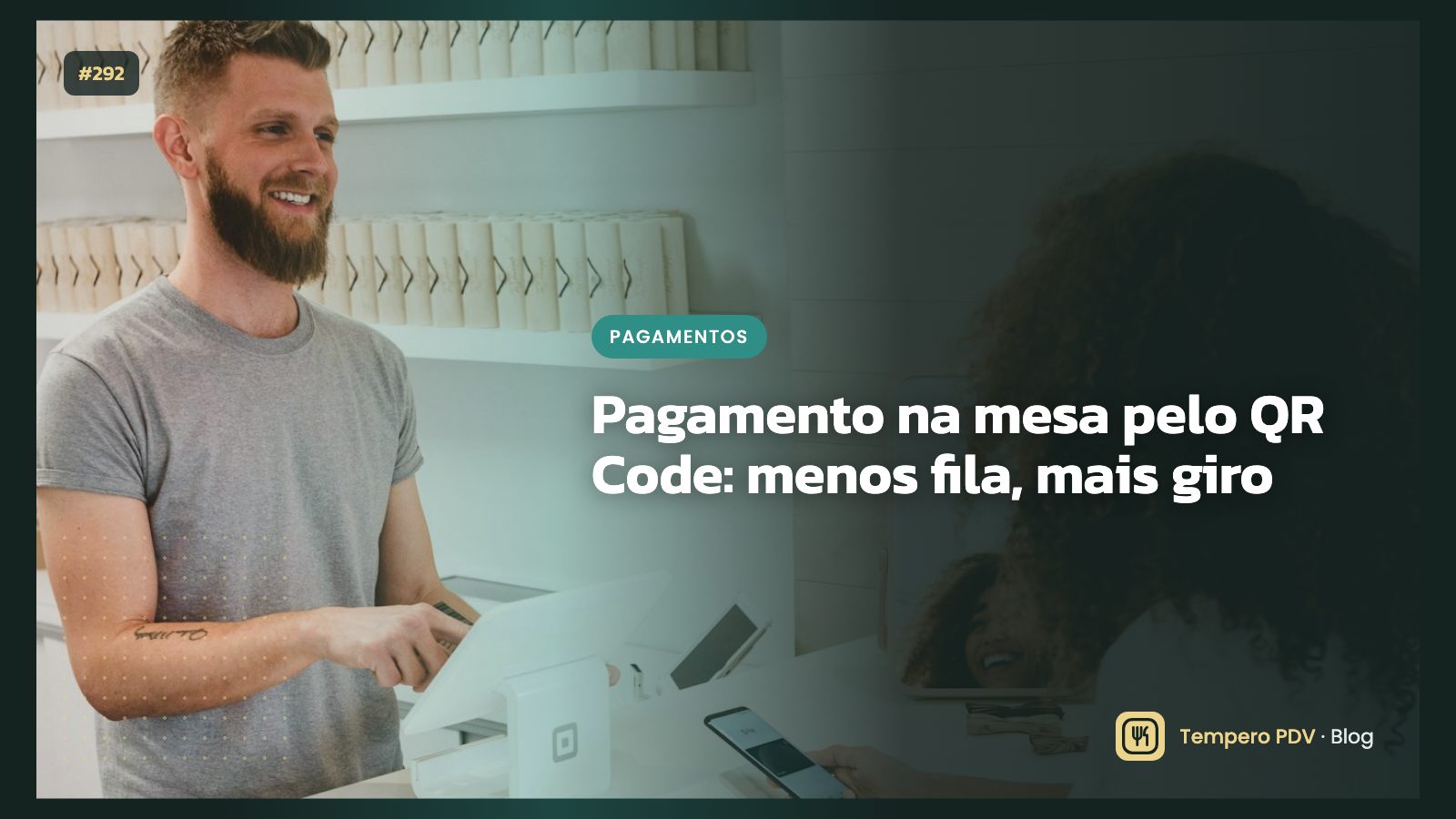 QR Code de pagamento na mesa do restaurante