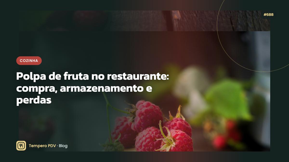 Polpa de fruta na cozinha do restaurante