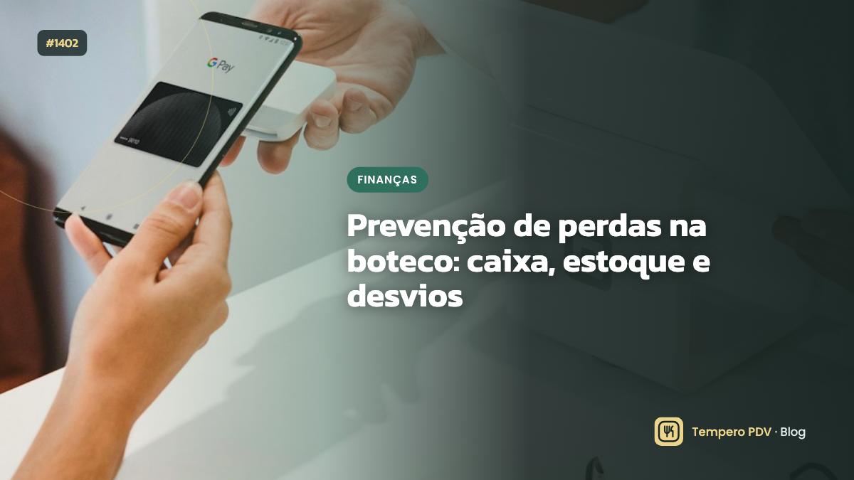 Prevenção de perdas na boteco: caixa, estoque e desvios