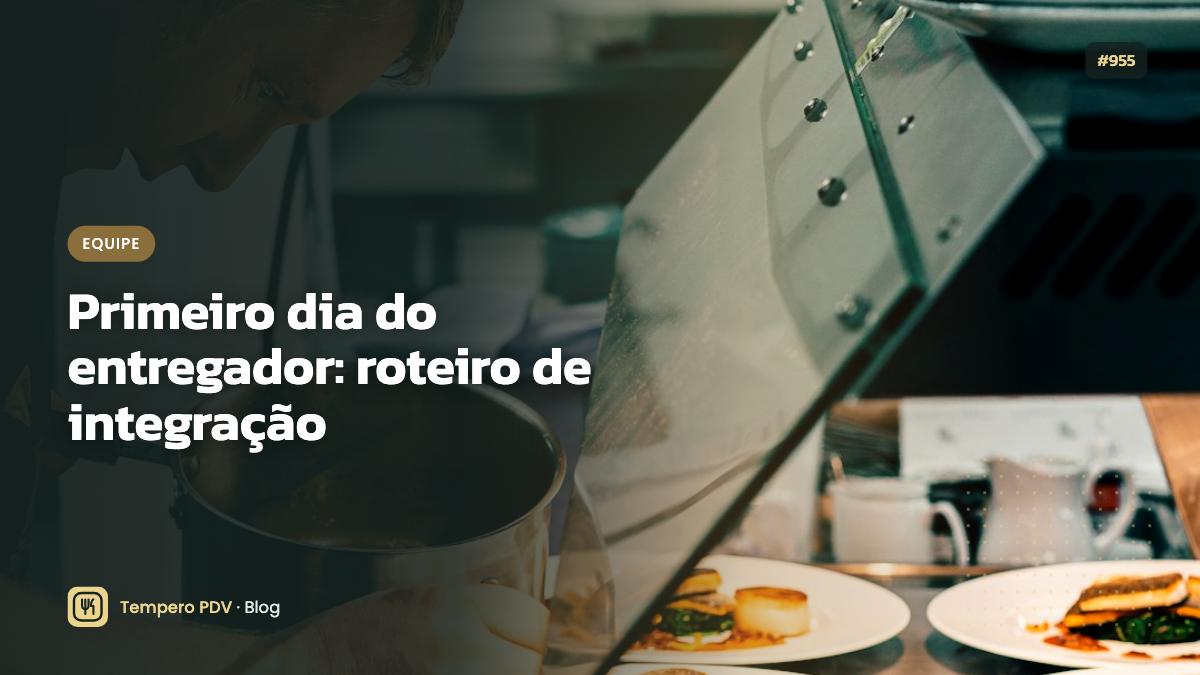 Entregador no restaurante