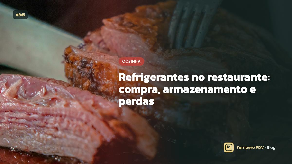 Refrigerantes na cozinha do restaurante