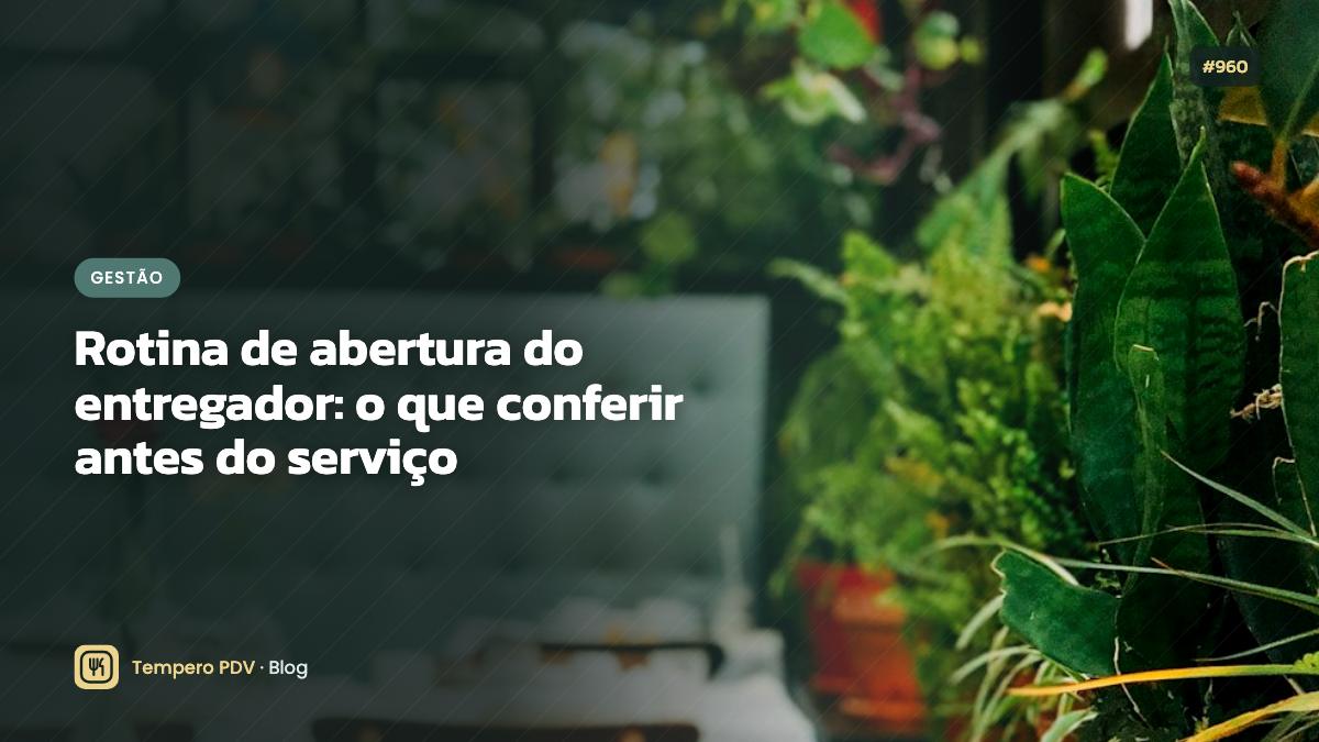 Entregador no restaurante