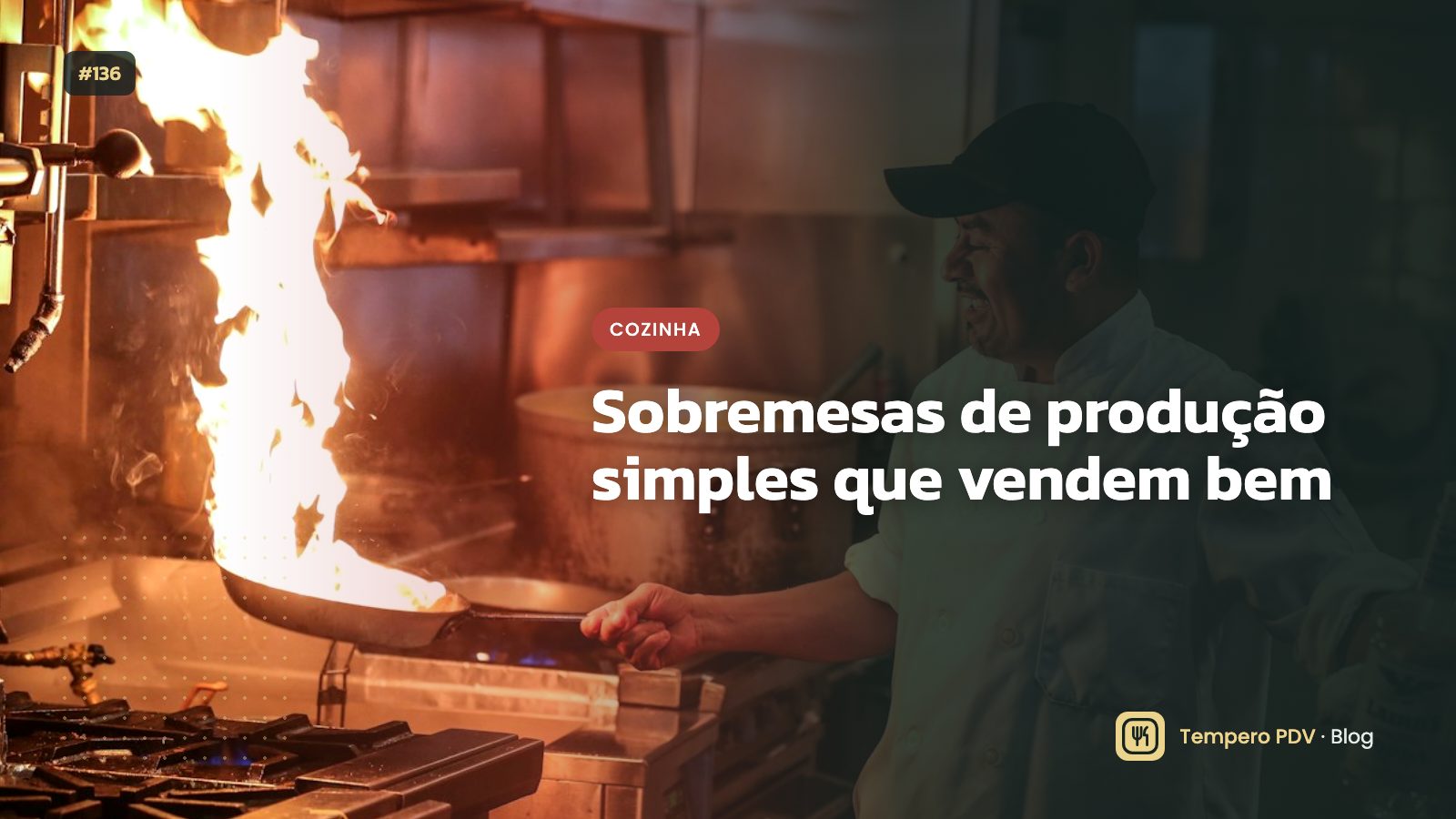 Sobremesa servida em prato escuro