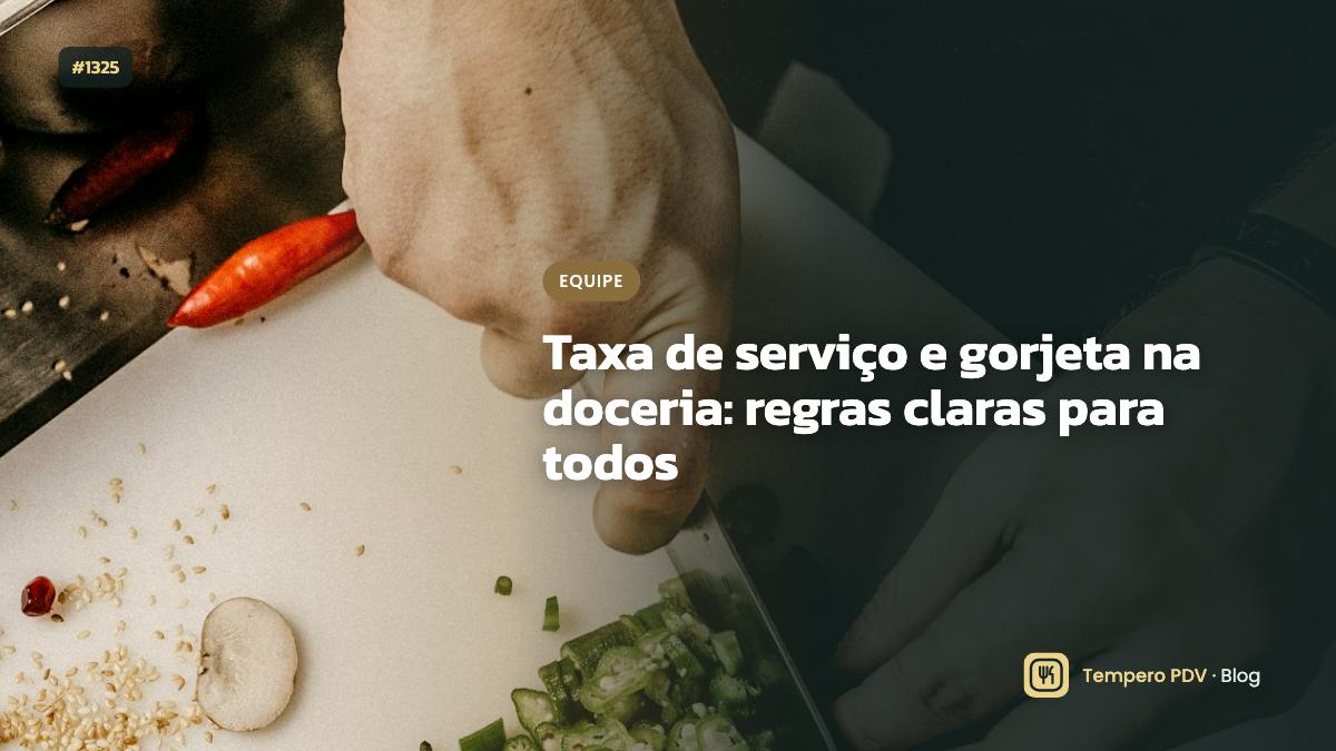 Taxa de serviço e gorjeta na doceria: regras claras para todos