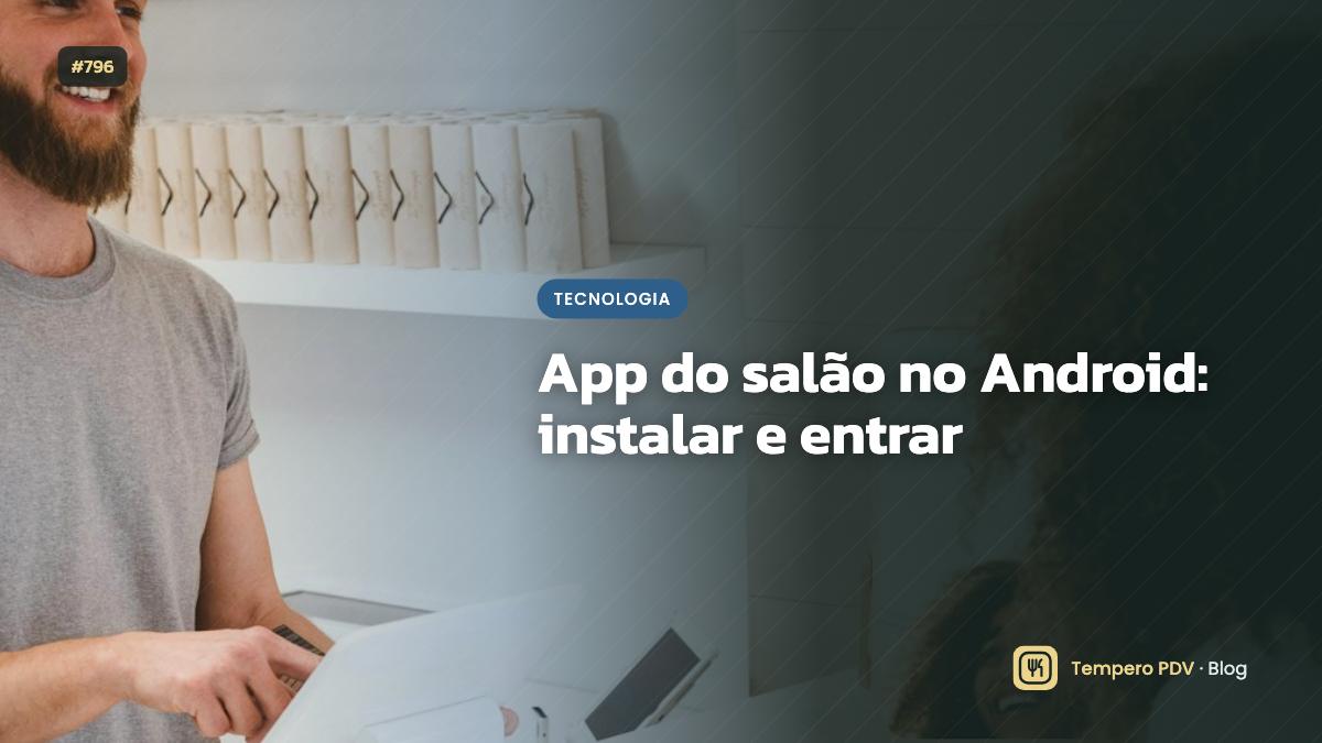 App do salão no Android: instalar e entrar