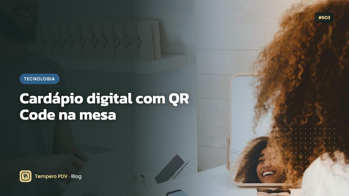 Cardápio digital com QR Code na mesa