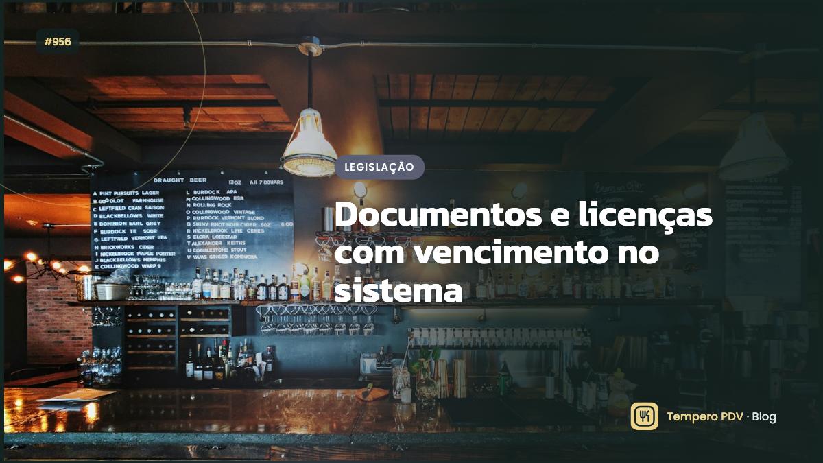 Documentos e licenças com vencimento no sistema