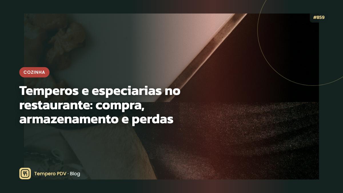 Temperos e especiarias na cozinha do restaurante