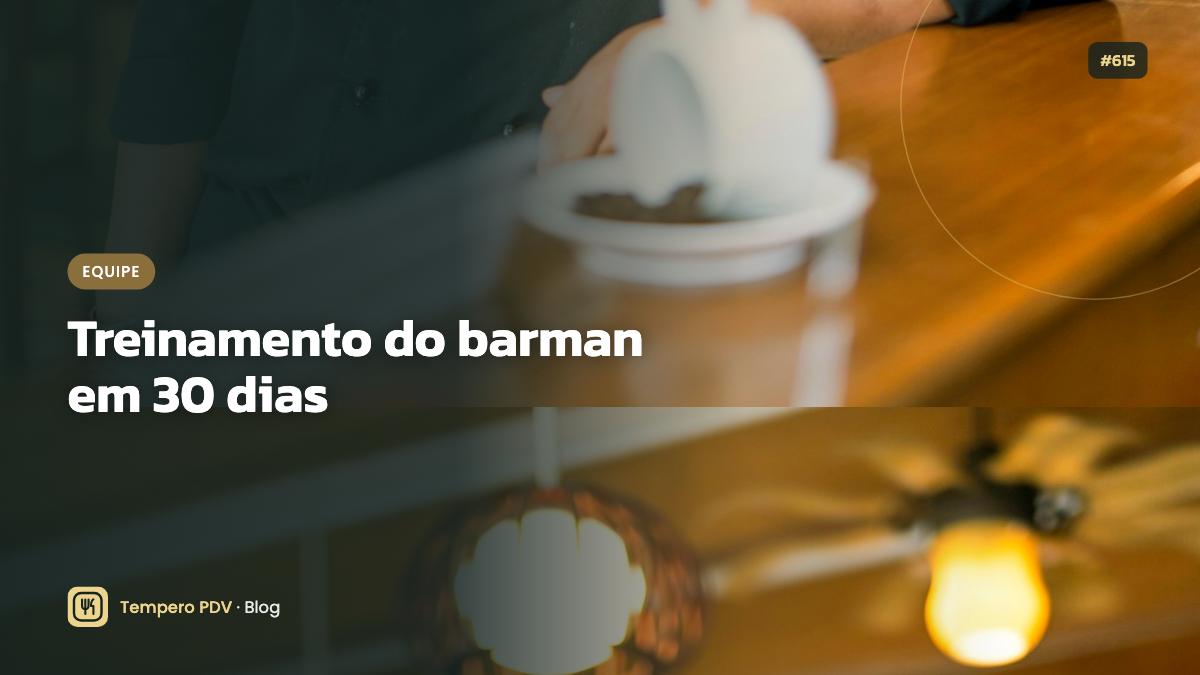 Barman no restaurante