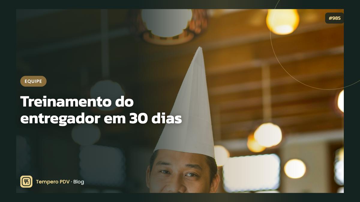 Entregador no restaurante