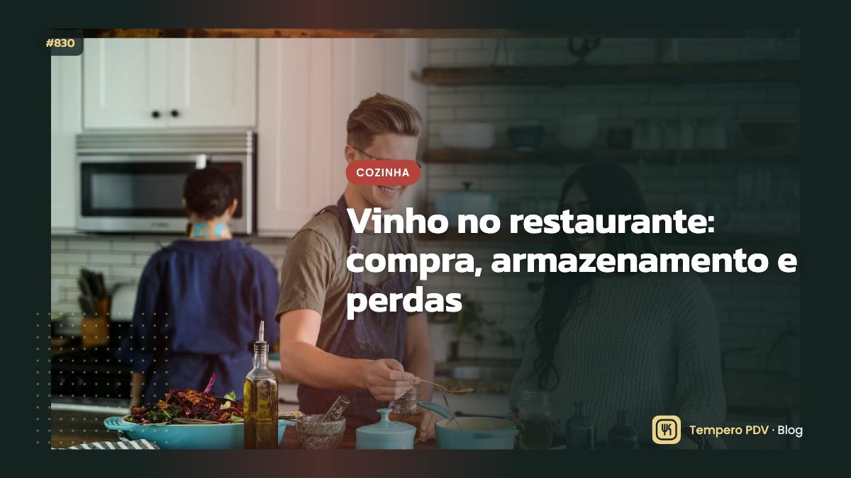 Vinho na cozinha do restaurante