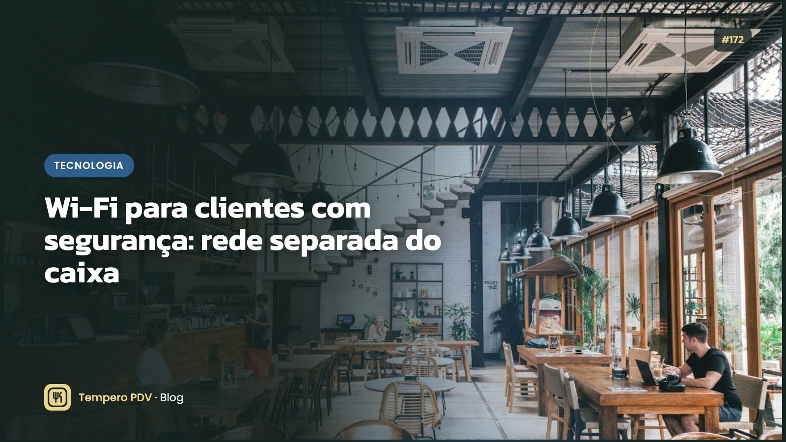 Roteador e cardápio com senha do Wi-Fi